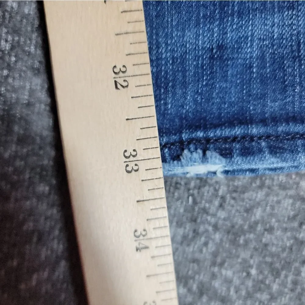 True Religion Rocco Relaxed Skinny Moto Jeans Men 30 Blue Stretch Biker Denim .